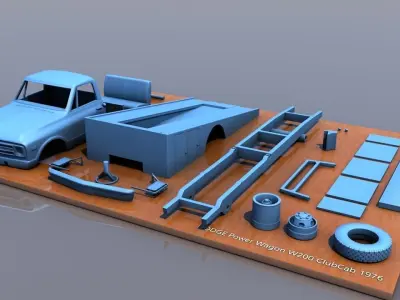 CHEVY C10 1968 TOW TRUCK 3D print model