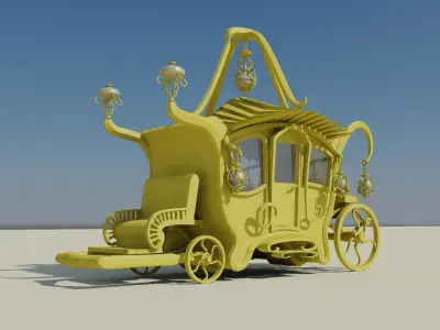 Fantasy carriage 3D model