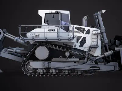 Mining Bulldozer Liebherr PR 776 PBR 3D model