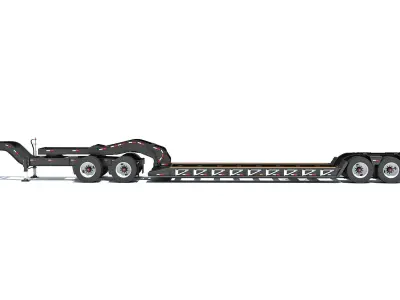 Low Loader Platform Trailer 3D model