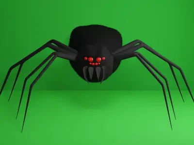 Rigged Spider 3D model 3D model
