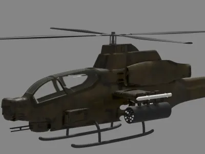 3d model helicopter army Free 3D model