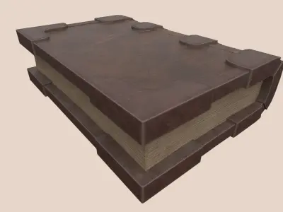 Simple Fantasy Stylized Book Low-poly 3D model