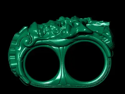 Antique Face Ring 3D print model