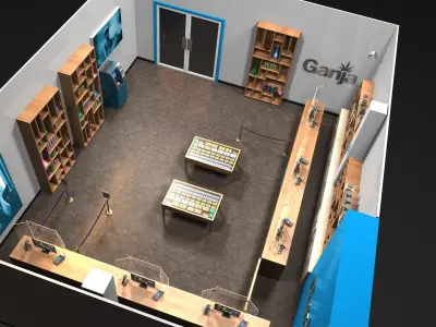 Marijuana dispensary store 3D model