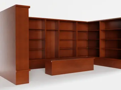 Shop Display with Counter Low-poly 3D model