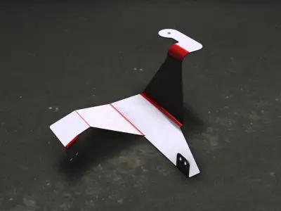 Bracket paper airplane Free 3D model