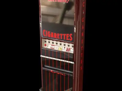 Rowe cigarette dispenser new used and worn PBR model Low-poly 3D model
