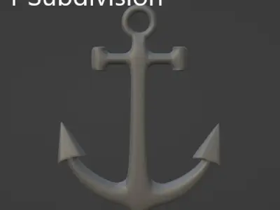 Low-Poly Anchor Low-poly 3D model