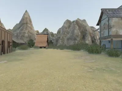 Mountain Village Landscape 3D model order