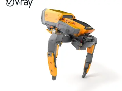Heavy-duty Industrial Spider Loader model pack Low-poly 3D model