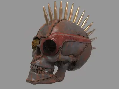 Steampunk Skull 3D model