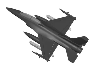 General Dynamics F-16 Fighting Falcon 3D model shop