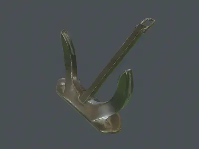 Ship anchor Low-poly 3D model purchase