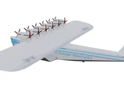 Dornier Do X Low-poly 3D model purchase
