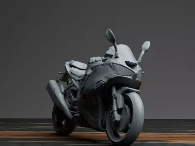 Kawasaki Ninja ZX 4RR Motorcycle STL 3D Printable Sport Bike 3D print model