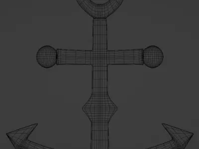 Anchor and Chain Sub-D Friendly  Free 3D model