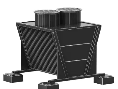 Rooftop Unit Low-poly 3D model
