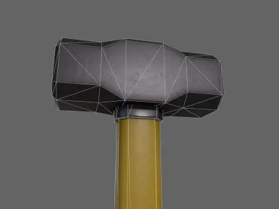 PBR Sledge Hammer V2f Low-poly 3D model