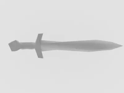 Greek Sword Low Poly Low-poly 3D model