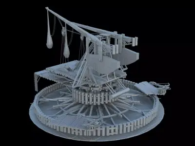 Trebuchet circular structure 3D model