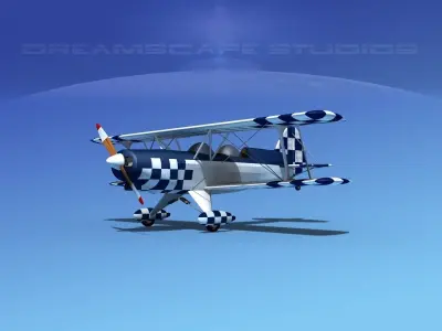 Acro Sport II Biplane 3D model shop