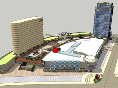 Sketchup Commercial Office Complex 246 3D model