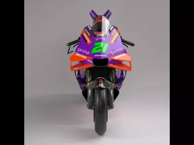 Pramac Ducati MotoGP Low-poly 3D model