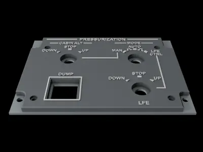 EMBRAER E1 OVERHEAD - PRESSURIZATION PANEL 3D print model