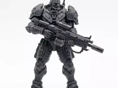 Futuristic Soldiers Miniature Set   3D print model