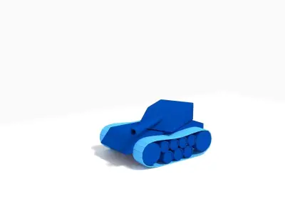 Cartoon Tank 3D model purchase