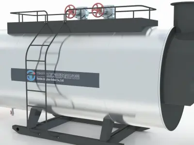 Industrial Hot Water Boiler 3D model