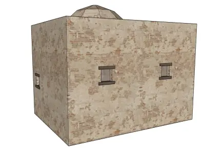 Medieval Egyptian House Low Poly Low-poly 3D model