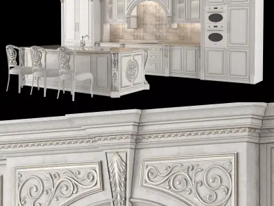 classical kitchen 1 3D model