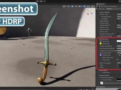 Stylized Turkish Sword Free low-poly 3D model