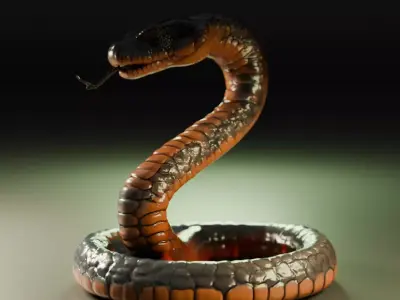 red snake 3D print model