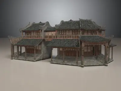 Ancient architecture  Chinese ancient architecture 3D model