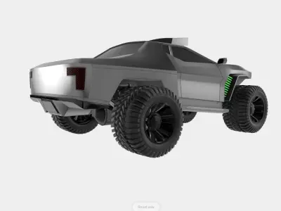 Future Trophy Truck Low-poly 3D model