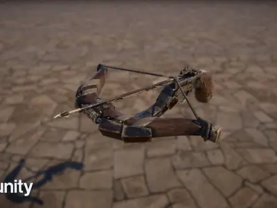 One handed crossbow Low-poly 3D model