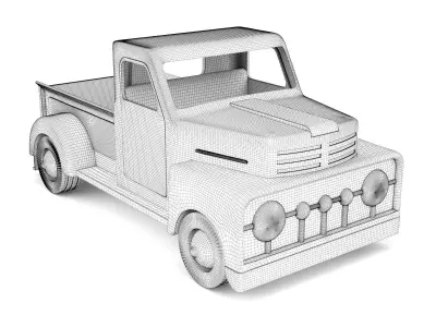Wooden toy car 31 3D model