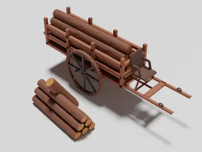 Medieval Low Poly Objects Free low-poly 3D model