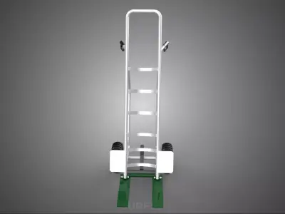 TWO WHEELED WHEELER HAND TRUCK PALLET JACK TROLLEY TILT TIP FORK 3D model