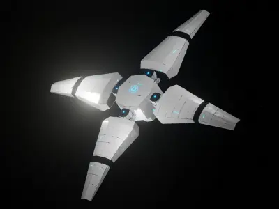 Probe II Spaceship Low-poly 3D model