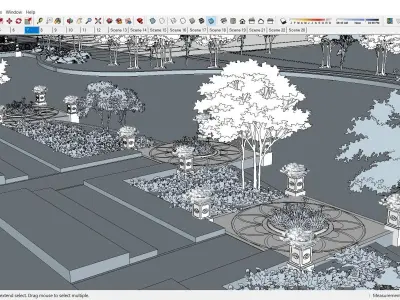 Sketchup Landscape Park 189 3D model