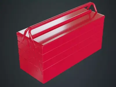 Toolbox 1A Low-poly 3D model
