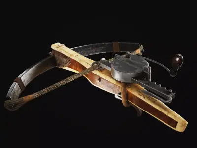 Realistic Medieval Crossbow - Game and Film Ready 3D Model Low-poly 3D model
