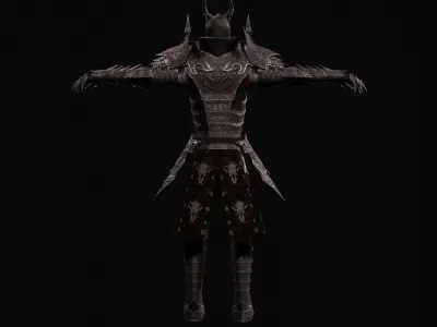 Knight PBR demon Low-poly 3D model
