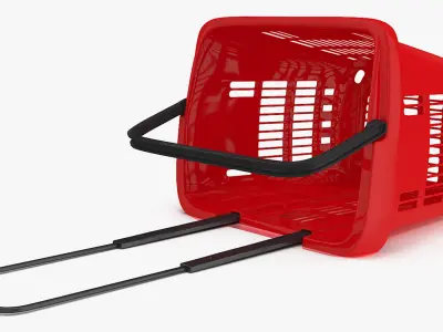Shopping Baskets and Trolley Collection 8 3D model