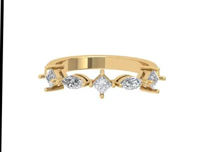 Solitaire Wedding Band 3D print model buy