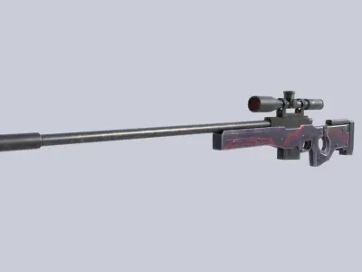 AWP - Graphic Low-poly 3D model